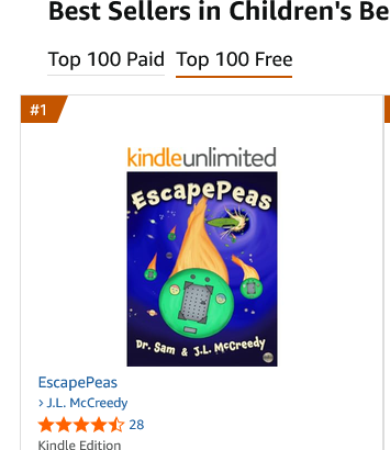 Celebrating THREE #1 Amazon Best Seller Free Categories (and a celebration gift for EscapePeas readers!)